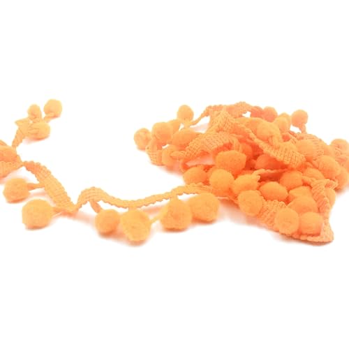 Wisafory 10 Yards Pompon Borte Dekoband Bommelborte Bommelband Fransenband Pomponborte zum Nähen Bommel Fringe Trim Pom Poms Zierborte Nähband für DIY Basteln Kleidung Dekoration Orange Wisafory 10 Yards Pompon Borte Dekoband Bommelborte Bommelband Fransenband Pomponborte zum Nähen Bommel Fringe Trim Pom Poms Zierborte Nähband für DIY Basteln Kleidung Dekoration Orange von Wisafory