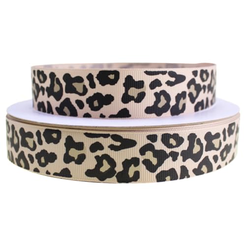 Wisafory 10 Yards Ripsband mit Leopardenmuster Satinband Vintage Geschenkband Schleifenband Dekoband Bastelband für Basteln Haarschleifen Geschenkverpackungen Tischdeko Zimmerdeko Hellbraun 2,5 cm Wisafory 10 Yards Ripsband mit Leopardenmuster Satinband Vintage Geschenkband Schleifenband Dekoband Bastelband für Basteln Haarschleifen Geschenkverpackungen Tischdeko Zimmerdeko Hellbraun 2,5 cm von Wisafory