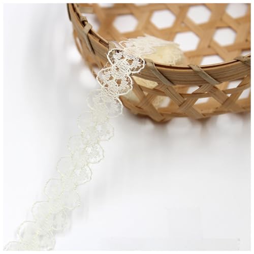 Wisafory 10 Yards Spitzenband Spitzenbesatz Dekoband Spitzenbänder Spitzenborte Spitze Stoff Band zum Basteln Spitzenband Dekoration für Kleidung Scrapbooking Geschenkbox Beige Wisafory 10 Yards Spitzenband Spitzenbesatz Dekoband Spitzenbänder Spitzenborte Spitze Stoff Band zum Basteln Spitzenband Dekoration für Kleidung Scrapbooking Geschenkbox Beige von Wisafory