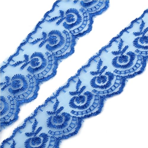 Wisafory 10 Yards Spitzenborte zum Nähen Vintage Spitzenband Spitzenbordüre Zierband Spitzenstoff Spitze Blume Borte Spitzenbesatz Geschenkband für DIY Basteln Hochzeitdeko 4.5cm Saphirblau Wisafory 10 Yards Spitzenborte zum Nähen Vintage Spitzenband Spitzenbordüre Zierband Spitzenstoff Spitze Blume Borte Spitzenbesatz Geschenkband für DIY Basteln Hochzeitdeko 4.5cm Saphirblau von Wisafory