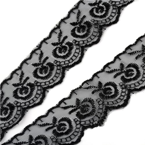 Wisafory 10 Yards Spitzenborte zum Nähen Vintage Spitzenband Spitzenbordüre Zierband Spitzenstoff Spitze Blume Borte Spitzenbesatz Geschenkband für DIY Basteln Hochzeitdeko 4.5cm Schwarz Wisafory 10 Yards Spitzenborte zum Nähen Vintage Spitzenband Spitzenbordüre Zierband Spitzenstoff Spitze Blume Borte Spitzenbesatz Geschenkband für DIY Basteln Hochzeitdeko 4.5cm Schwarz von Wisafory