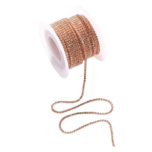 Wisafory 10 Yardsx2mm Strasskette Strassband Strass Schließen Kette Glitzerband Strasssteine Band Diamant Kette für DIY Nähen Basteln Schmuckherstellung Kleidung Hochzeitsdekoration Champagner Wisafory 10 Yardsx2mm Strasskette Strassband Strass Schließen Kette Glitzerband Strasssteine Band Diamant Kette für DIY Nähen Basteln Schmuckherstellung Kleidung Hochzeitsdekoration Champagner von Wisafory