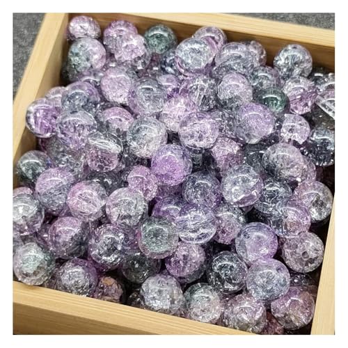 Wisafory 100 Pcs Craquelé-Glasperlen 10 mm Kristallglasperlen runde Abstandshalter Glasperlen lose Perlen für Bastelarbeiten Ohrringe Halsketten Armbänder Schmuckherstellung Blass lila-schwarz Wisafory 100 Pcs Craquelé-Glasperlen 10 mm Kristallglasperlen runde Abstandshalter Glasperlen lose Perlen für Bastelarbeiten Ohrringe Halsketten Armbänder Schmuckherstellung Blass lila-schwarz von Wisafory