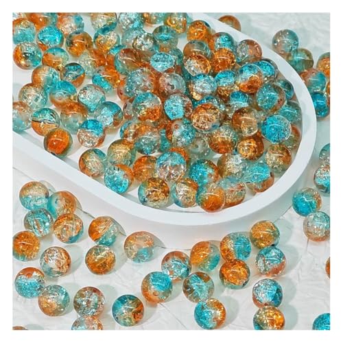 Wisafory 100 Pcs Craquelé-Glasperlen 10 mm Kristallglasperlen runde Abstandshalter Glasperlen lose Perlen für Bastelarbeiten Ohrringe Halsketten Armbänder Schmuckherstellung Orange-Blau Wisafory 100 Pcs Craquelé-Glasperlen 10 mm Kristallglasperlen runde Abstandshalter Glasperlen lose Perlen für Bastelarbeiten Ohrringe Halsketten Armbänder Schmuckherstellung Orange-Blau von Wisafory
