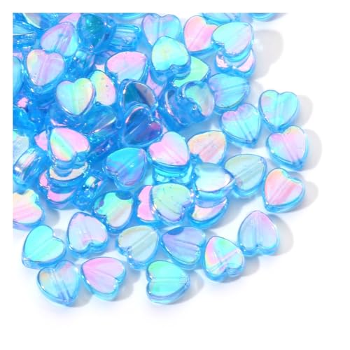 Wisafory 100 Stück Herz Glasperlen Acrylperlen herzförmig Abstandshalter lose Perlen Pony-Perlen Glaskristallperlen Spacer Perlen für Schmuckherstellung, Handwerk, Halsketten, Armbänder Blau Wisafory 100 Stück Herz Glasperlen Acrylperlen herzförmig Abstandshalter lose Perlen Pony-Perlen Glaskristallperlen Spacer Perlen für Schmuckherstellung, Handwerk, Halsketten, Armbänder Blau von Wisafory