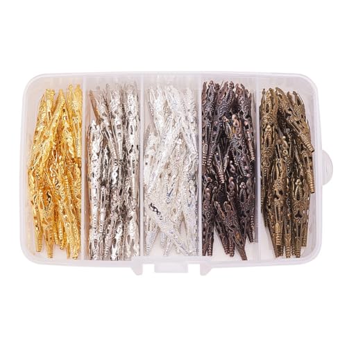 Wisafory 100 Stück Lange Blumen Perlenkappen Filigrane Perlenkappens Blumen-Abstandshalter Metallkegel Endkappen für DIY Schmucksachen Ohrring Armband Anhänger Schmuckherstellung Wisafory 100 Stück Lange Blumen Perlenkappen Filigrane Perlenkappens Blumen-Abstandshalter Metallkegel Endkappen für DIY Schmucksachen Ohrring Armband Anhänger Schmuckherstellung von Wisafory