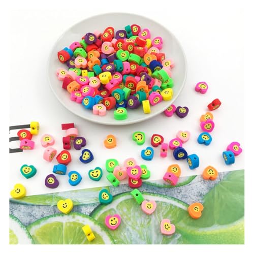 Wisafory 100 Stück Polymer Clay Perlen Bunte Modelliermassen-Perlen Ton-Perlen lose Abstandshalter Handgefertigte Spacer-Perlen für DIY Handwerk Armband Schmuckherstellung Bunte Herzen Wisafory 100 Stück Polymer Clay Perlen Bunte Modelliermassen-Perlen Ton-Perlen lose Abstandshalter Handgefertigte Spacer-Perlen für DIY Handwerk Armband Schmuckherstellung Bunte Herzen von Wisafory