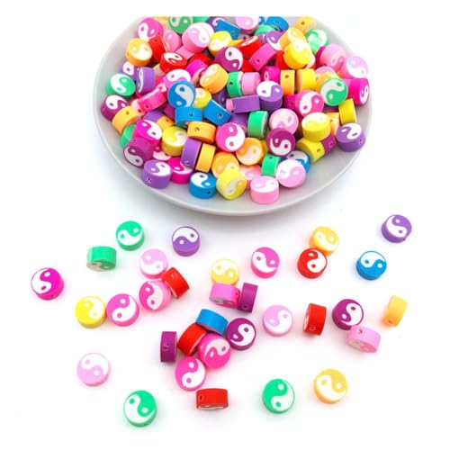 Wisafory 100 Stück Polymer Clay Perlen Bunte Modelliermassen-Perlen Ton-Perlen lose Abstandshalter Handgefertigte Spacer-Perlen für DIY Handwerk Armband Schmuckherstellung bunte Klatscher Wisafory 100 Stück Polymer Clay Perlen Bunte Modelliermassen-Perlen Ton-Perlen lose Abstandshalter Handgefertigte Spacer-Perlen für DIY Handwerk Armband Schmuckherstellung bunte Klatscher von Wisafory