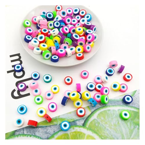 Wisafory 100 Stück Polymer Clay Perlen Bunte Modelliermassen-Perlen Ton-Perlen lose Abstandshalter Handgefertigte Spacer-Perlen für DIY Handwerk Armband Schmuckherstellung bunte runde Augen Wisafory 100 Stück Polymer Clay Perlen Bunte Modelliermassen-Perlen Ton-Perlen lose Abstandshalter Handgefertigte Spacer-Perlen für DIY Handwerk Armband Schmuckherstellung bunte runde Augen von Wisafory