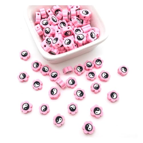 Wisafory 100 Stück Polymer Clay Perlen Bunte Modelliermassen-Perlen Ton-Perlen lose Abstandshalter Handgefertigte Spacer-Perlen für DIY Handwerk Armband Schmuckherstellung rosa Klatscher Wisafory 100 Stück Polymer Clay Perlen Bunte Modelliermassen-Perlen Ton-Perlen lose Abstandshalter Handgefertigte Spacer-Perlen für DIY Handwerk Armband Schmuckherstellung rosa Klatscher von Wisafory