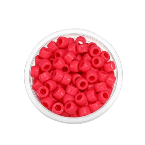 Wisafory 100 Stück Pony-Perlen Perlen zum Auffädeln Spacer Perlen mit Große Loch Acryl Runde Kunstperlen Lose Perlen Glasperlen für Auffädeln Schmuckherstellung Armbänder Basteln DIY Melonen-Rot Wisafory 100 Stück Pony-Perlen Perlen zum Auffädeln Spacer Perlen mit Große Loch Acryl Runde Kunstperlen Lose Perlen Glasperlen für Auffädeln Schmuckherstellung Armbänder Basteln DIY Melonen-Rot von Wisafory
