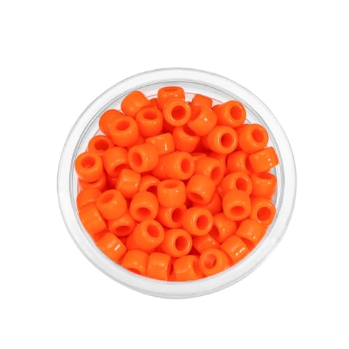 Wisafory 100 Stück Pony-Perlen Perlen zum Auffädeln Spacer Perlen mit Große Loch Acryl Runde Kunstperlen Lose Perlen Glasperlen für Auffädeln Schmuckherstellung Armbänder Basteln DIY Orange Wisafory 100 Stück Pony-Perlen Perlen zum Auffädeln Spacer Perlen mit Große Loch Acryl Runde Kunstperlen Lose Perlen Glasperlen für Auffädeln Schmuckherstellung Armbänder Basteln DIY Orange von Wisafory