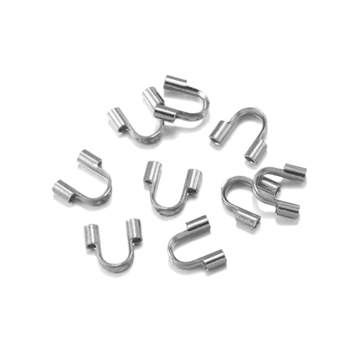 Wisafory 100 Stück Schmuck Drahtschutz Set Drahtfadenschutz U-Form Drahtbügel Drahtschutzschlaufen Zubehör Wire Guardian für DIY-Ohrringe, Halsketten, Armbänder, Schmuckherstellung Edelstahl Wisafory 100 Stück Schmuck Drahtschutz Set Drahtfadenschutz U-Form Drahtbügel Drahtschutzschlaufen Zubehör Wire Guardian für DIY-Ohrringe, Halsketten, Armbänder, Schmuckherstellung Edelstahl von Wisafory