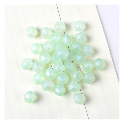 Wisafory 120 Stück 10 mm Acrylperlen durchscheinend Kaugummi-Perlen facettiert lose Abstandshalter rund Rondelle für selbstgemachte Armband Halskette Ohrring DIY Schmuckherstellung 1# von Wisafory