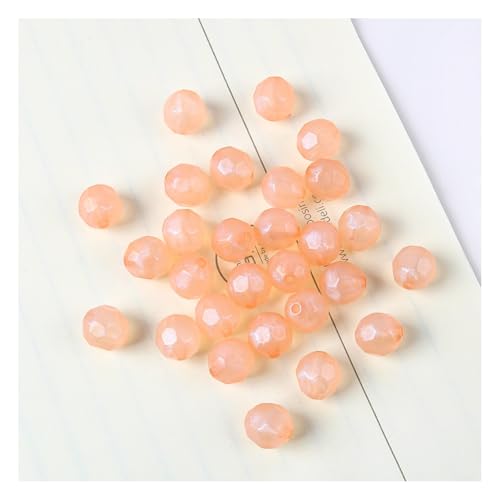 Wisafory 120 Stück 10 mm Acrylperlen durchscheinend Kaugummi-Perlen facettiert lose Abstandshalter rund Rondelle für selbstgemachte Armband Halskette Ohrring DIY Schmuckherstellung 3# von Wisafory