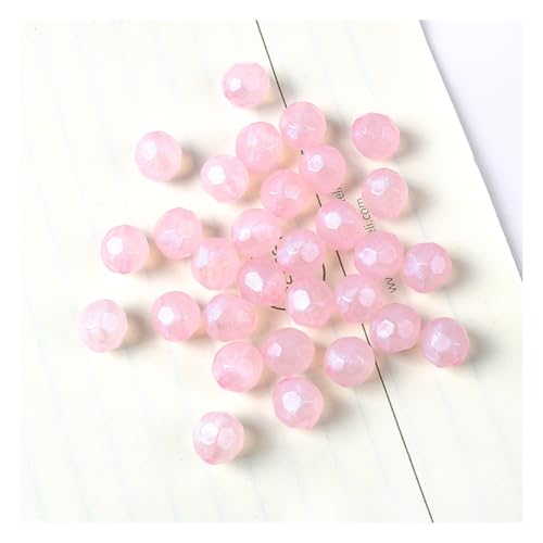 Wisafory 120 Stück 10 mm Acrylperlen durchscheinend Kaugummi-Perlen facettiert lose Abstandshalter rund Rondelle für selbstgemachte Armband Halskette Ohrring DIY Schmuckherstellung 4# von Wisafory