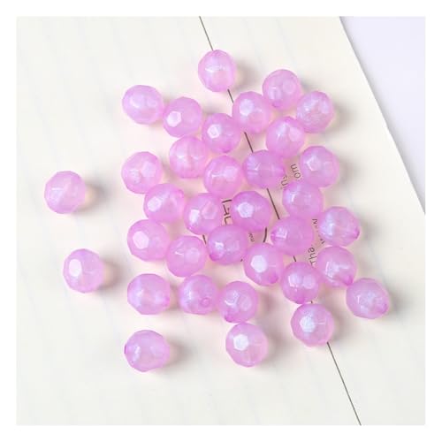 Wisafory 120 Stück 10 mm Acrylperlen durchscheinend Kaugummi-Perlen facettiert lose Abstandshalter rund Rondelle für selbstgemachte Armband Halskette Ohrring DIY Schmuckherstellung 5# von Wisafory