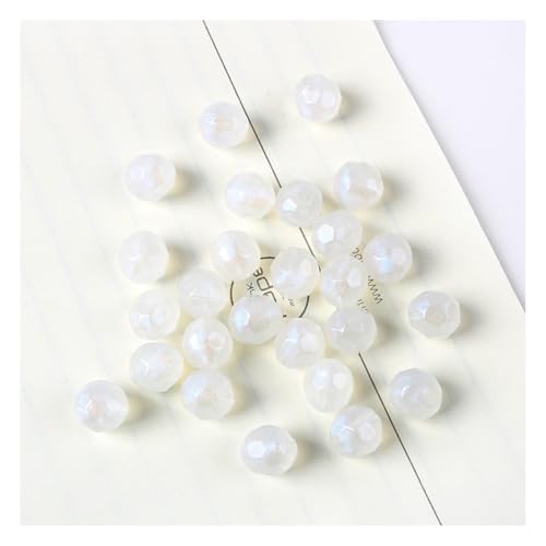 Wisafory 120 Stück 10 mm Acrylperlen durchscheinend Kaugummi-Perlen facettiert lose Abstandshalter rund Rondelle für selbstgemachte Armband Halskette Ohrring DIY Schmuckherstellung 7# von Wisafory