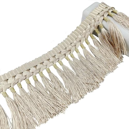 Wisafory 13cm Quastenborte Fransen Spitzenband Fransen Spitzenband Stoffbordüre Dekoband Meterware Zierband für DIY Nähen Basteln,Kostüme,Kleidung,Vorhänge,Sofa,Handwerk Dekoration Beige 10 Meter Wisafory 13cm Quastenborte Fransen Spitzenband Fransen Spitzenband Stoffbordüre Dekoband Meterware Zierband für DIY Nähen Basteln,Kostüme,Kleidung,Vorhänge,Sofa,Handwerk Dekoration Beige 10 Meter von Wisafory