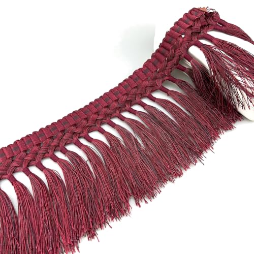 Wisafory 13cm Quastenborte Fransen Spitzenband Fransen Spitzenband Stoffbordüre Dekoband Meterware Zierband für DIY Nähen Basteln,Kostüme,Kleidung,Vorhänge,Sofa,Handwerk Dekoration Weinrot 10 Meter Wisafory 13cm Quastenborte Fransen Spitzenband Fransen Spitzenband Stoffbordüre Dekoband Meterware Zierband für DIY Nähen Basteln,Kostüme,Kleidung,Vorhänge,Sofa,Handwerk Dekoration Weinrot 10 Meter von Wisafory