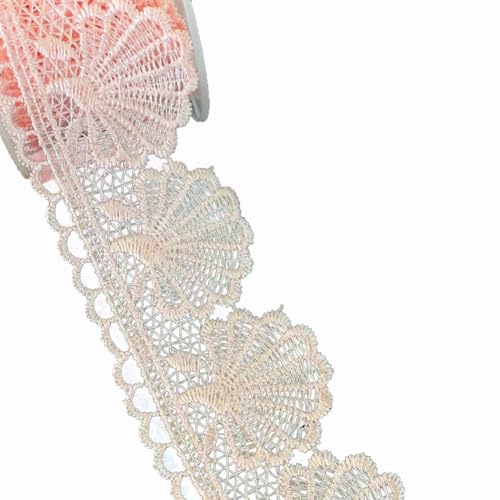Wisafory 15 Yards Spitzenband Muschel-Muster Stickerei Spitzenbesatz Vintage Spitzenbordüre Geschenkband Dekoband für Schmuck Handwerk Nähzubehör Kleid Hochzeit Unterwäsche Jade von Wisafory