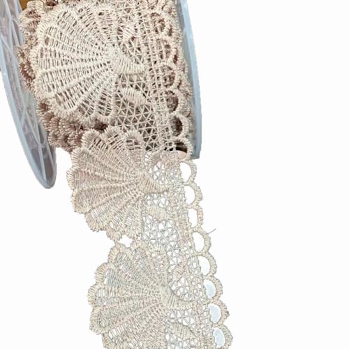 Wisafory 15 Yards Spitzenband Muschel-Muster Stickerei Spitzenbesatz Vintage Spitzenbordüre Geschenkband Dekoband für Schmuck Handwerk Nähzubehör Kleid Hochzeit Unterwäsche Khaki Wisafory 15 Yards Spitzenband Muschel-Muster Stickerei Spitzenbesatz Vintage Spitzenbordüre Geschenkband Dekoband für Schmuck Handwerk Nähzubehör Kleid Hochzeit Unterwäsche Khaki von Wisafory