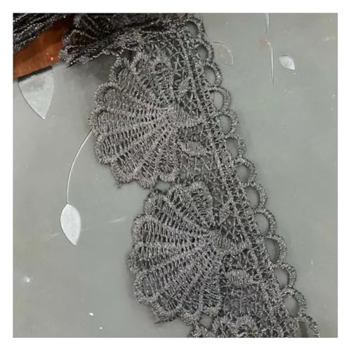 Wisafory 15 Yards Spitzenband Muschel-Muster Stickerei Spitzenbesatz Vintage Spitzenbordüre Geschenkband Dekoband für Schmuck Handwerk Nähzubehör Kleid Hochzeit Unterwäsche Schwarz von Wisafory