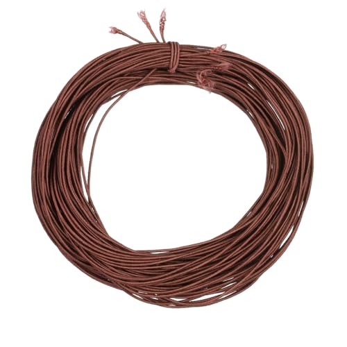 Wisafory 1mm x 100 Yards Gummiband Elastisches Faden Armband Schnur Regenbogen Perlenschnur Gummibänder Schmuckfaden für DIY Basteln Armbänder Halsketten Schmuckherstellung Kaffee von Wisafory