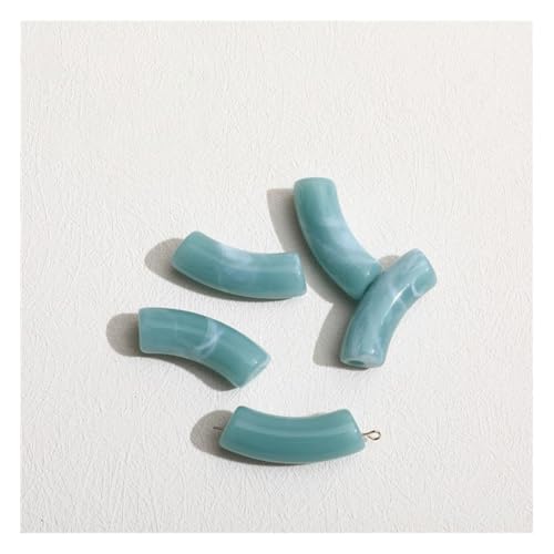Wisafory 20 Stück Gebogene Röhrenperlen Kunststein Abstandsperlen lose Acrylperlen Nudelperlen 11 x 35 mm Acrylröhrenperlen für DIY Armreifen Armbänder Schmuckherstellung Graublau Wisafory 20 Stück Gebogene Röhrenperlen Kunststein Abstandsperlen lose Acrylperlen Nudelperlen 11 x 35 mm Acrylröhrenperlen für DIY Armreifen Armbänder Schmuckherstellung Graublau von Wisafory
