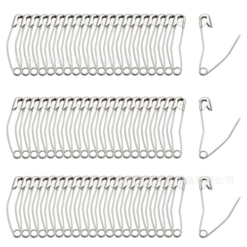 Wisafory 200 Stück Sicherheitsnadel Gebogene Sicherheit Pins Quiltnadeln Quilten Heftnadeln Sicherheitsstifte Quilten Basting Pins Sicherheitsnadeln Nähzubehör für Kleidung Kunsthandwerk 54mm von Wisafory