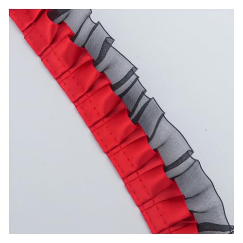 Wisafory 3.8cm Satin Spitzenborte Vintage Spitzenband Organza Rüschenbesatz Chiffonband Plissee-Stoffbesätze Zierband Kantenbesatz für Hochzeitsapplikationen Kleidung Nähen Handwerk Rot 20 Yards Wisafory 3.8cm Satin Spitzenborte Vintage Spitzenband Organza Rüschenbesatz Chiffonband Plissee-Stoffbesätze Zierband Kantenbesatz für Hochzeitsapplikationen Kleidung Nähen Handwerk Rot 20 Yards von Wisafory