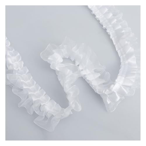 Wisafory 3.8cm Satin Spitzenborte Vintage Spitzenband Organza Rüschenbesatz Chiffonband Plissee-Stoffbesätze Zierband Kantenbesatz für Hochzeitsapplikationen Kleidung Nähen Handwerk Weiß 10 Yards Wisafory 3.8cm Satin Spitzenborte Vintage Spitzenband Organza Rüschenbesatz Chiffonband Plissee-Stoffbesätze Zierband Kantenbesatz für Hochzeitsapplikationen Kleidung Nähen Handwerk Weiß 10 Yards von Wisafory
