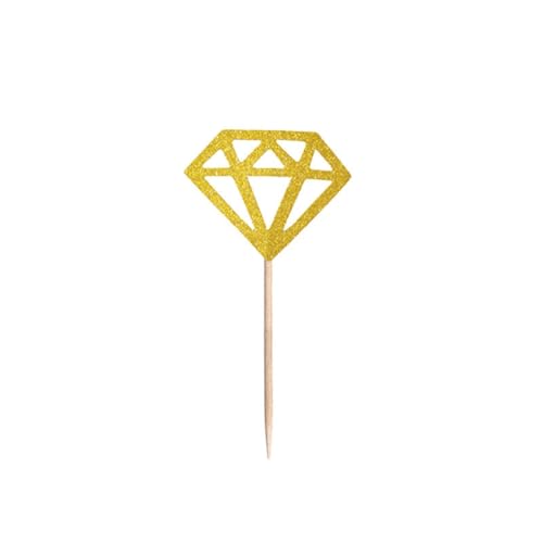 Wisafory 30 Stück Cupcake Toppers Glitter Diamant Kuchen Toppers Cupcake-Picks Kuchendeckel für Brautparty, Verlobung, Engagement, Hochzeit, Jahrestag, Party, Kuchendekorationen, Zubehör Gold Wisafory 30 Stück Cupcake Toppers Glitter Diamant Kuchen Toppers Cupcake-Picks Kuchendeckel für Brautparty, Verlobung, Engagement, Hochzeit, Jahrestag, Party, Kuchendekorationen, Zubehör Gold von Wisafory
