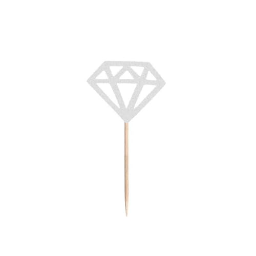 Wisafory 30 Stück Cupcake Toppers Glitter Diamant Kuchen Toppers Cupcake-Picks Kuchendeckel für Brautparty, Verlobung, Engagement, Hochzeit, Jahrestag, Party, Kuchendekorationen, Zubehör Silber Wisafory 30 Stück Cupcake Toppers Glitter Diamant Kuchen Toppers Cupcake-Picks Kuchendeckel für Brautparty, Verlobung, Engagement, Hochzeit, Jahrestag, Party, Kuchendekorationen, Zubehör Silber von Wisafory