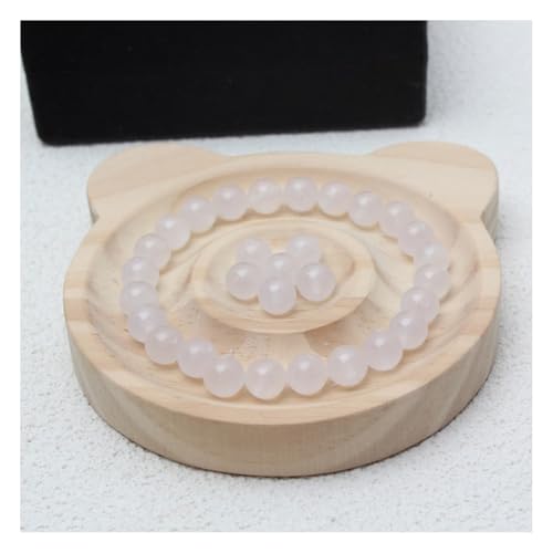 Wisafory 30 Stück Edelstein Achat Perlen Karneol Runde Perlen zum Auffädeln runde lose Perlen Kristall Beads mit Loch Mode Accessoire für DIY Halskette, Armband, Schmuck, Geschenk Weiß 14mm von Wisafory