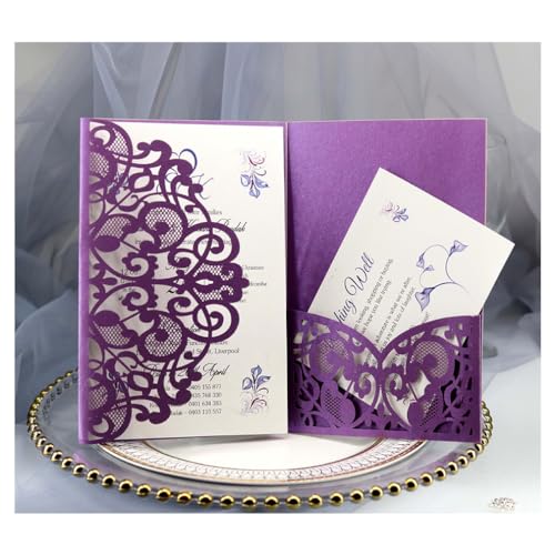 Wisafory 30 Stück Einladungskarten Hochzeit Einladung Karten mit Brautduschen Verlobungskarten Blankoeinsatz und Umschläge Hochzeitseinladungskarten Set für Hochzeit Geburtstag Lila 30 Stück Wisafory 30 Stück Einladungskarten Hochzeit Einladung Karten mit Brautduschen Verlobungskarten Blankoeinsatz und Umschläge Hochzeitseinladungskarten Set für Hochzeit Geburtstag Lila 30 Stück von Wisafory