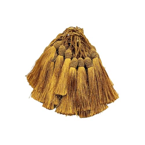 Wisafory 30pcs Quaste Seidige Floss Quasten Anhänger Handgemachte Weiche Quasten Deko Zubehör für Lesezeichen, Schmuckherstellung, Souvenir, Ohrring, DIY Handwerk 13cm Bronze Wisafory 30pcs Quaste Seidige Floss Quasten Anhänger Handgemachte Weiche Quasten Deko Zubehör für Lesezeichen, Schmuckherstellung, Souvenir, Ohrring, DIY Handwerk 13cm Bronze von Wisafory