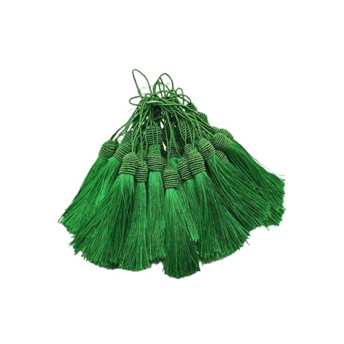 Wisafory 30pcs Quaste Seidige Floss Quasten Anhänger Handgemachte Weiche Quasten Deko Zubehör für Lesezeichen, Schmuckherstellung, Souvenir, Ohrring, DIY Handwerk 13cm Grün Wisafory 30pcs Quaste Seidige Floss Quasten Anhänger Handgemachte Weiche Quasten Deko Zubehör für Lesezeichen, Schmuckherstellung, Souvenir, Ohrring, DIY Handwerk 13cm Grün von Wisafory