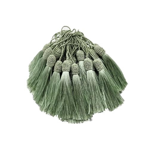 Wisafory 30pcs Quaste Seidige Floss Quasten Anhänger Handgemachte Weiche Quasten Deko Zubehör für Lesezeichen, Schmuckherstellung, Souvenir, Ohrring, DIY Handwerk 13cm Hellgrün Wisafory 30pcs Quaste Seidige Floss Quasten Anhänger Handgemachte Weiche Quasten Deko Zubehör für Lesezeichen, Schmuckherstellung, Souvenir, Ohrring, DIY Handwerk 13cm Hellgrün von Wisafory