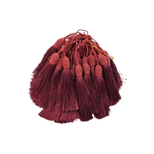 Wisafory 30pcs Quaste Seidige Floss Quasten Anhänger Handgemachte Weiche Quasten Deko Zubehör für Lesezeichen, Schmuckherstellung, Souvenir, Ohrring, DIY Handwerk 13cm Weinrot Wisafory 30pcs Quaste Seidige Floss Quasten Anhänger Handgemachte Weiche Quasten Deko Zubehör für Lesezeichen, Schmuckherstellung, Souvenir, Ohrring, DIY Handwerk 13cm Weinrot von Wisafory