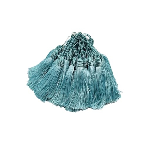 Wisafory 30pcs Quaste Seidige Floss Quasten Anhänger Handgemachte Weiche Quasten Deko Zubehör für Lesezeichen, Schmuckherstellung, Souvenir, Ohrring, DIY Handwerk 13cm Weißblau Wisafory 30pcs Quaste Seidige Floss Quasten Anhänger Handgemachte Weiche Quasten Deko Zubehör für Lesezeichen, Schmuckherstellung, Souvenir, Ohrring, DIY Handwerk 13cm Weißblau von Wisafory