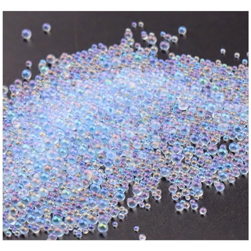 Wisafory 450g Mikro Kaviar Perlen Blasenperlen Glaskugeln Blasen Mikroperlen Micro Caviar Beads Blasen Perlen Nagelperlen Dekorationen für Nagelkunst, Schmuckherstellung, Epoxidharzfüllung 13# von Wisafory