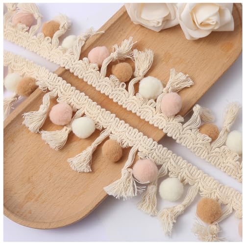 Wisafory 5 Meter Pompon Borte Fransenband Bommelborte Fransen Quasten Trim Bommelband Pompon Ball Fransenbesatz Band Pomponborte Pompoms Zierborrte Pomponband Zubehör für DIY Handwerk Wisafory 5 Meter Pompon Borte Fransenband Bommelborte Fransen Quasten Trim Bommelband Pompon Ball Fransenbesatz Band Pomponborte Pompoms Zierborrte Pomponband Zubehör für DIY Handwerk von Wisafory