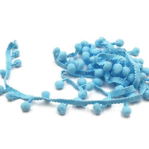 Wisafory 5 Yards Pompon Borte Dekoband Bommelborte Bommelband Fransenband Pomponborte zum Nähen Bommel Fringe Trim Pom Poms Zierborte Nähband für DIY Basteln Kleidung Dekoration Seeblau Wisafory 5 Yards Pompon Borte Dekoband Bommelborte Bommelband Fransenband Pomponborte zum Nähen Bommel Fringe Trim Pom Poms Zierborte Nähband für DIY Basteln Kleidung Dekoration Seeblau von Wisafory