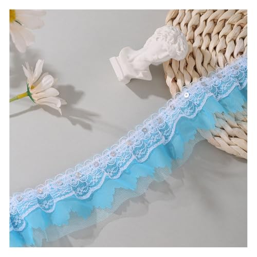 Wisafory 5 cm Spitzenband Chiffon-Spitzenborte Rüschenband Spitzenbesatz Lace Trim Bestickte Applikationen für DIY Nähen Handwerk Hochzeit Scrapbooking Geschenkverpackung Himmelblau 40M Wisafory 5 cm Spitzenband Chiffon-Spitzenborte Rüschenband Spitzenbesatz Lace Trim Bestickte Applikationen für DIY Nähen Handwerk Hochzeit Scrapbooking Geschenkverpackung Himmelblau 40M von Wisafory