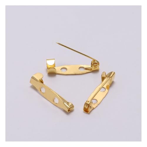 Wisafory 50 Stück Broschennadeln Sicherheitsnadeln Anstecknadel Stecknadeln Safety Pins für DIY Nähen Hochzeit Abzeichen Corsagen Schmuckherstellung Kunsthandwerk Namensschilder Gold 15mm von Wisafory