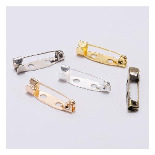 Wisafory 50 Stück Broschennadeln Sicherheitsnadeln Anstecknadel Stecknadeln Safety Pins für DIY Nähen Hochzeit Abzeichen Corsagen Schmuckherstellung Kunsthandwerk Namensschilder Mischfarben 20mm von Wisafory
