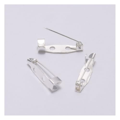 Wisafory 50 Stück Broschennadeln Sicherheitsnadeln Anstecknadel Stecknadeln Safety Pins für DIY Nähen Hochzeit Abzeichen Corsagen Schmuckherstellung Kunsthandwerk Namensschilder Silber 20mm von Wisafory