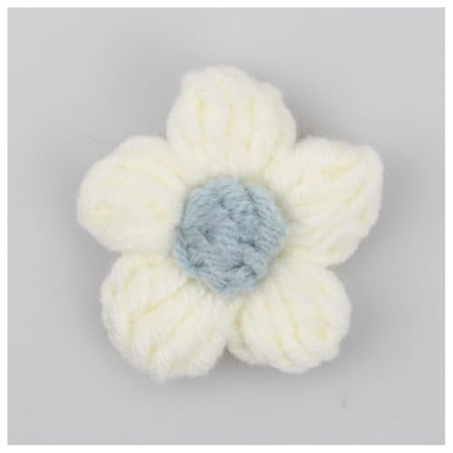 Wisafory 50 Stück Gehäkelte Blumenapplikation Blumen Patches Gestickte Applikationen zum Aufnähen Blumen Nähapplikationen Zubehör für DIY Handwerk Kleidung Taschen Hüte Haarschmuck 15# von Wisafory