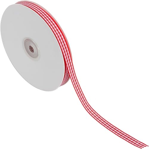 Wisafory 50 Yards Kariertes Band Rot und Weiß Karoband Geschenkband Schleifenband Klassische Kariert Bänder Dekoband Weihnachtsband Nähenband Gingham Trim Zierband Stoffband 10mm Breit Wisafory 50 Yards Kariertes Band Rot und Weiß Karoband Geschenkband Schleifenband Klassische Kariert Bänder Dekoband Weihnachtsband Nähenband Gingham Trim Zierband Stoffband 10mm Breit von Wisafory